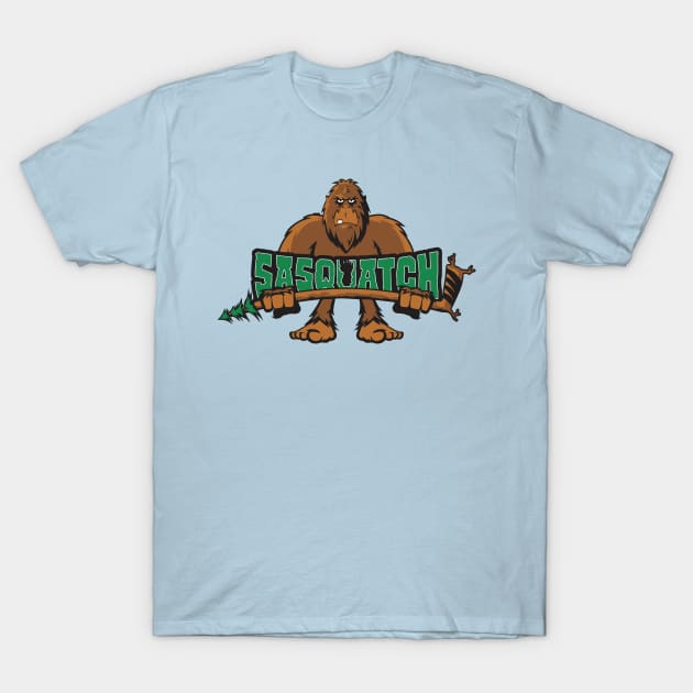 Sasquatch Hockey Logo T-Shirt by DavesTees